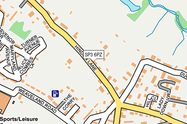 SP3 6PZ map - OS OpenMap – Local (Ordnance Survey)