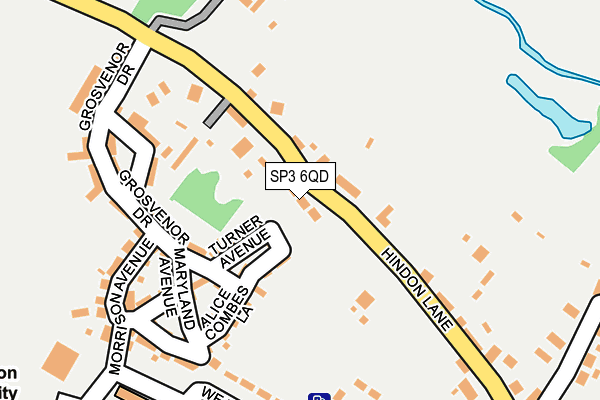 SP3 6QD map - OS OpenMap – Local (Ordnance Survey)