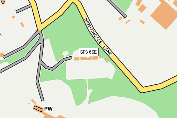 SP3 6SE map - OS OpenMap – Local (Ordnance Survey)