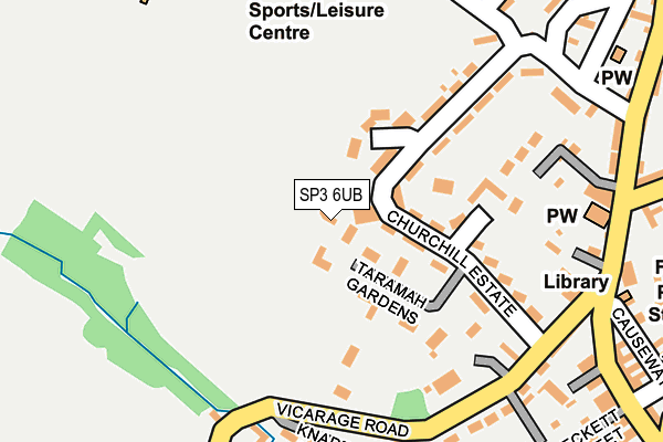 SP3 6UB map - OS OpenMap – Local (Ordnance Survey)