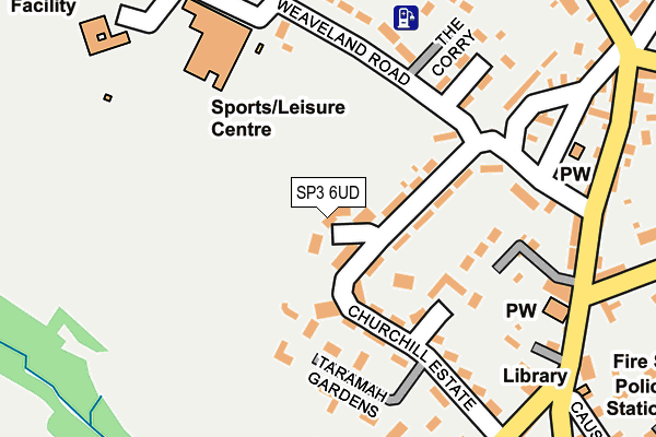 SP3 6UD map - OS OpenMap – Local (Ordnance Survey)