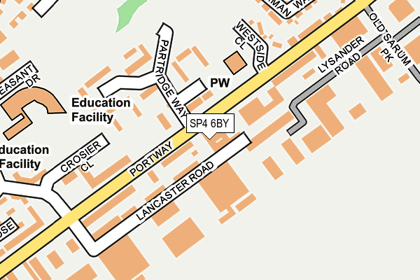 SP4 6BY map - OS OpenMap – Local (Ordnance Survey)