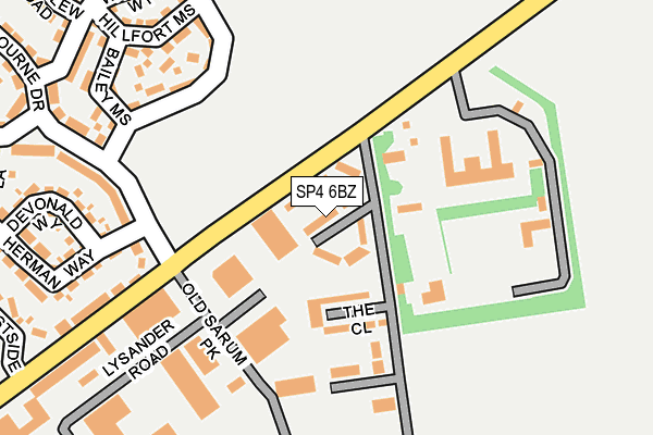 SP4 6BZ map - OS OpenMap – Local (Ordnance Survey)