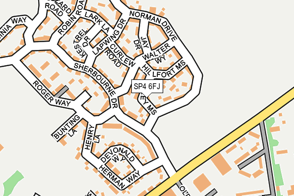 SP4 6FJ map - OS OpenMap – Local (Ordnance Survey)