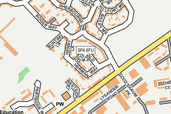 SP4 6FU map - OS OpenMap – Local (Ordnance Survey)