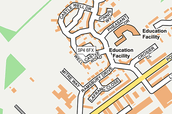 SP4 6FX map - OS OpenMap – Local (Ordnance Survey)