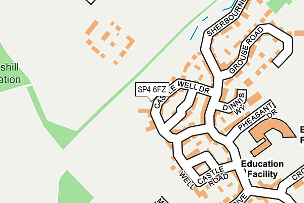 SP4 6FZ map - OS OpenMap – Local (Ordnance Survey)