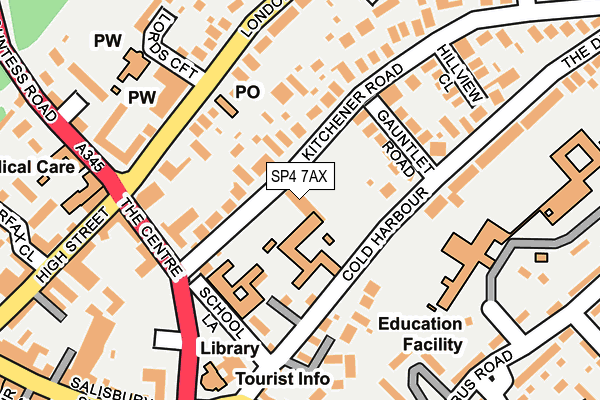 SP4 7AX map - OS OpenMap – Local (Ordnance Survey)