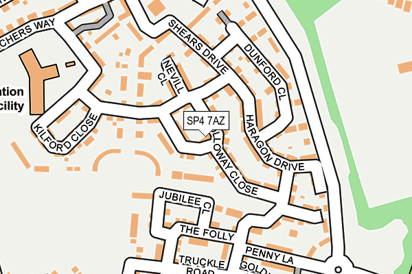 SP4 7AZ map - OS OpenMap – Local (Ordnance Survey)