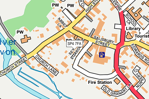 SP4 7FA map - OS OpenMap – Local (Ordnance Survey)