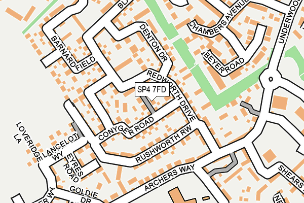 SP4 7FD map - OS OpenMap – Local (Ordnance Survey)