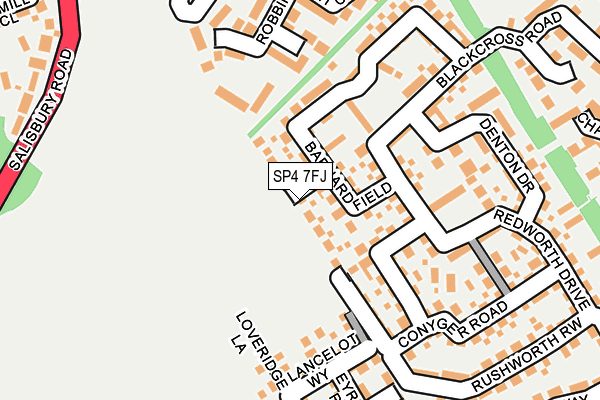 SP4 7FJ map - OS OpenMap – Local (Ordnance Survey)