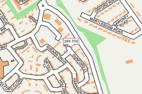 SP4 7FN map - OS OpenMap – Local (Ordnance Survey)