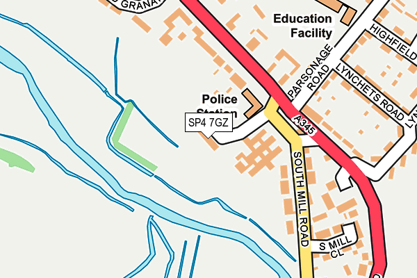 SP4 7GZ map - OS OpenMap – Local (Ordnance Survey)