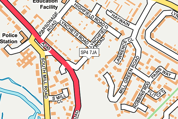 SP4 7JA map - OS OpenMap – Local (Ordnance Survey)
