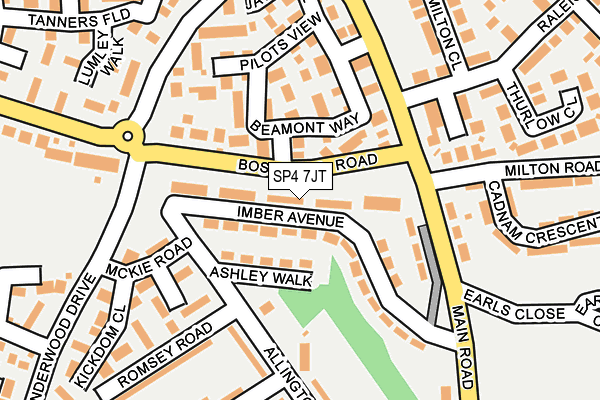 SP4 7JT map - OS OpenMap – Local (Ordnance Survey)
