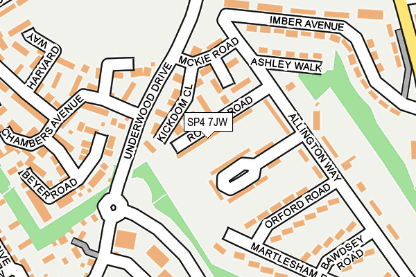 SP4 7JW map - OS OpenMap – Local (Ordnance Survey)