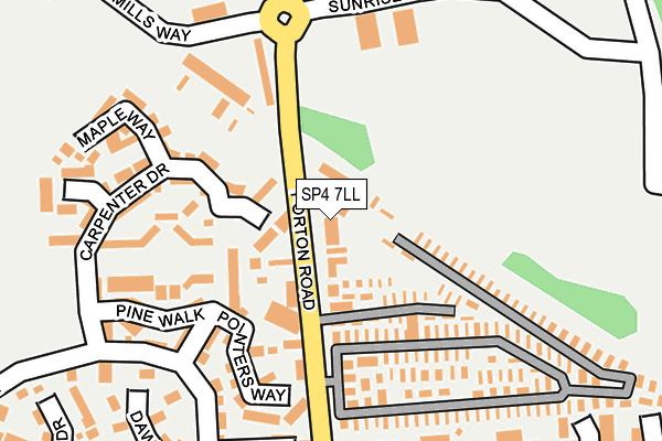 SP4 7LL map - OS OpenMap – Local (Ordnance Survey)