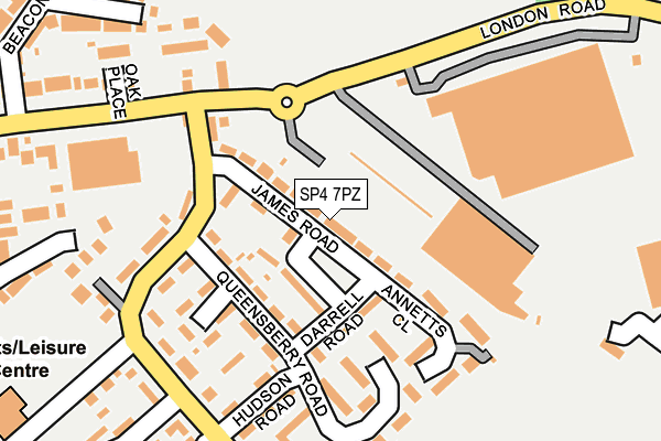 SP4 7PZ map - OS OpenMap – Local (Ordnance Survey)