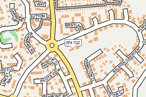 SP4 7QZ map - OS OpenMap – Local (Ordnance Survey)