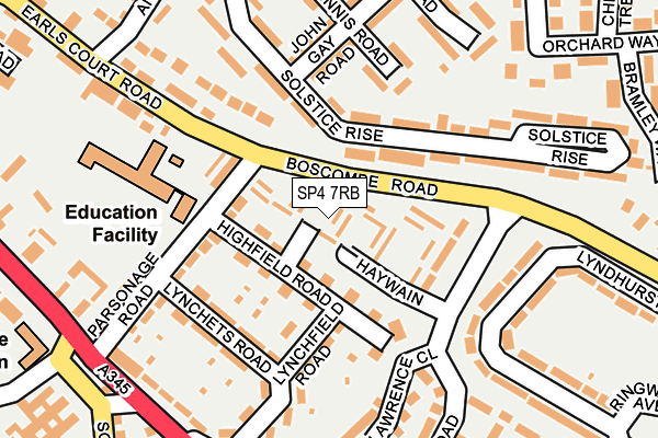 SP4 7RB map - OS OpenMap – Local (Ordnance Survey)