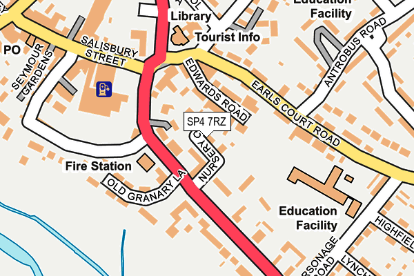 SP4 7RZ map - OS OpenMap – Local (Ordnance Survey)