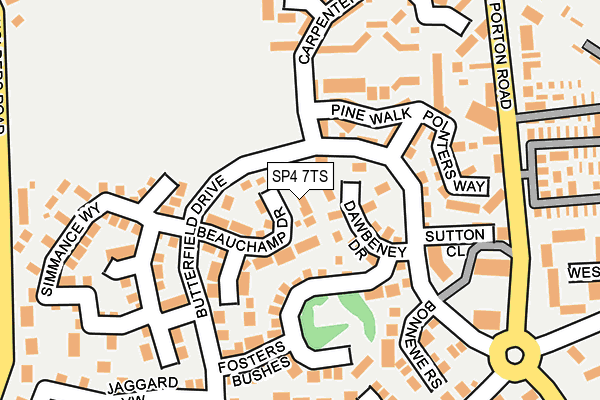 SP4 7TS map - OS OpenMap – Local (Ordnance Survey)