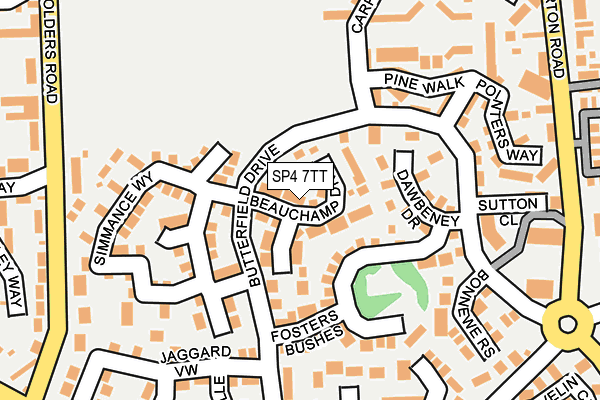 SP4 7TT map - OS OpenMap – Local (Ordnance Survey)