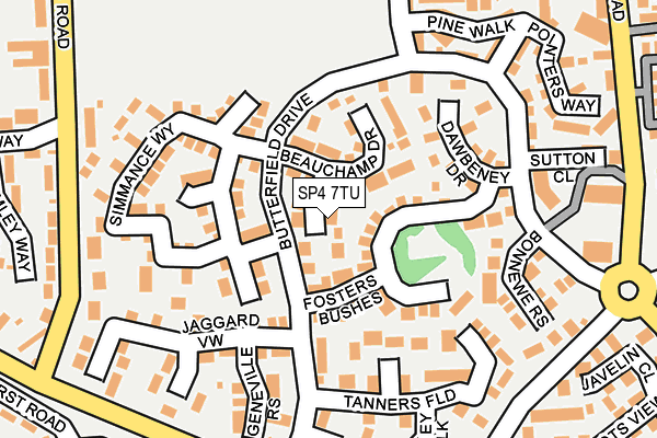 SP4 7TU map - OS OpenMap – Local (Ordnance Survey)