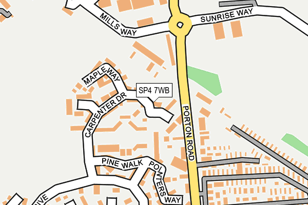 SP4 7WB map - OS OpenMap – Local (Ordnance Survey)