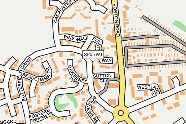 SP4 7WJ map - OS OpenMap – Local (Ordnance Survey)