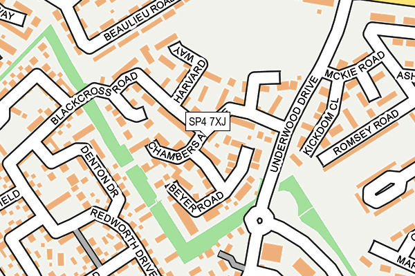 SP4 7XJ map - OS OpenMap – Local (Ordnance Survey)