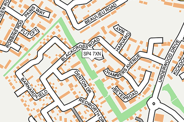 SP4 7XN map - OS OpenMap – Local (Ordnance Survey)