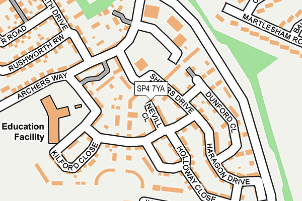 SP4 7YA map - OS OpenMap – Local (Ordnance Survey)