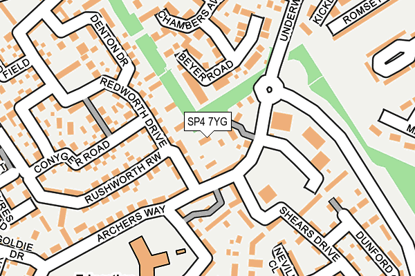 SP4 7YG map - OS OpenMap – Local (Ordnance Survey)