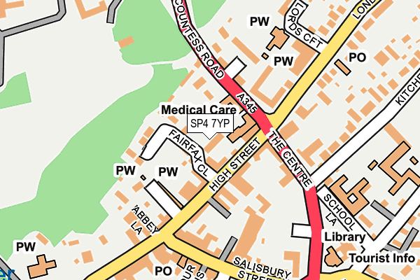 SP4 7YP map - OS OpenMap – Local (Ordnance Survey)