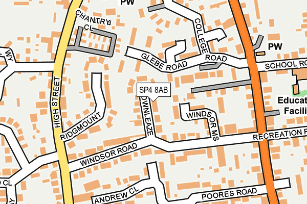 SP4 8AB map - OS OpenMap – Local (Ordnance Survey)