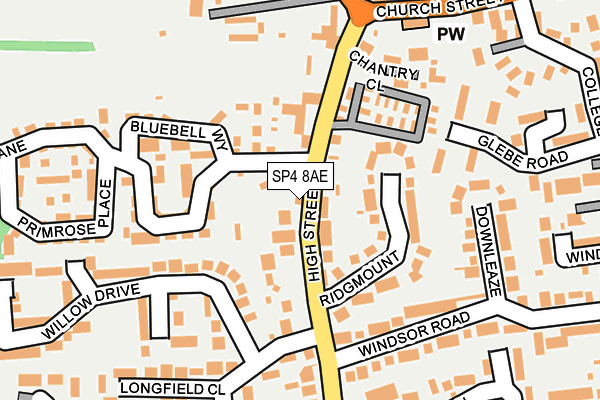 SP4 8AE map - OS OpenMap – Local (Ordnance Survey)