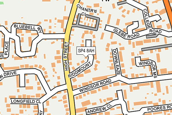 SP4 8AH map - OS OpenMap – Local (Ordnance Survey)