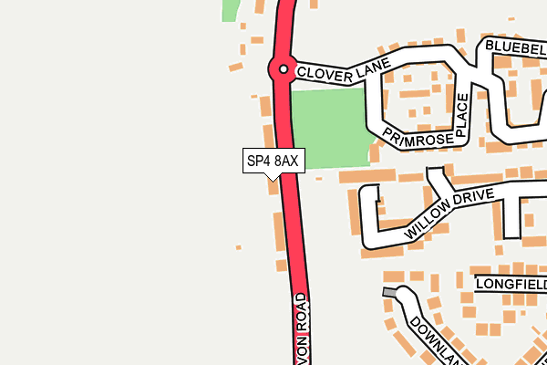 SP4 8AX map - OS OpenMap – Local (Ordnance Survey)