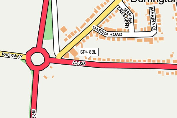 SP4 8BL map - OS OpenMap – Local (Ordnance Survey)