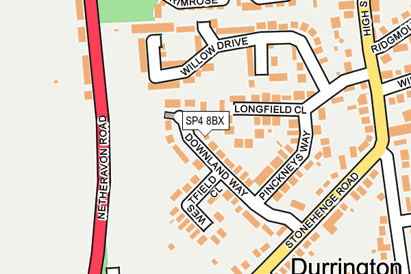 SP4 8BX map - OS OpenMap – Local (Ordnance Survey)