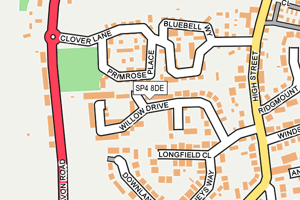 SP4 8DE map - OS OpenMap – Local (Ordnance Survey)