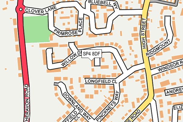 SP4 8DF map - OS OpenMap – Local (Ordnance Survey)