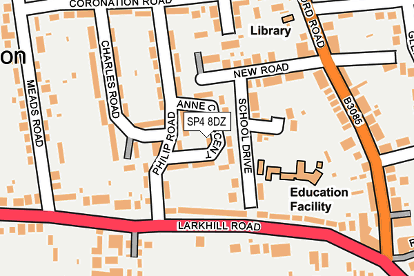 SP4 8DZ map - OS OpenMap – Local (Ordnance Survey)