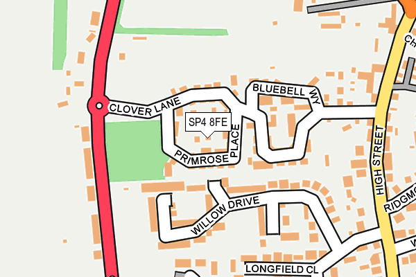 SP4 8FE map - OS OpenMap – Local (Ordnance Survey)