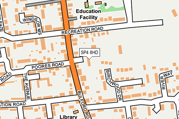 SP4 8HD map - OS OpenMap – Local (Ordnance Survey)