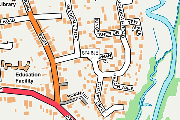 SP4 8JE map - OS OpenMap – Local (Ordnance Survey)