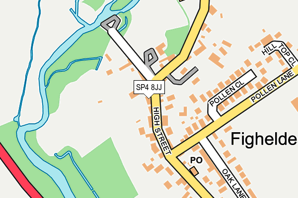 SP4 8JJ map - OS OpenMap – Local (Ordnance Survey)