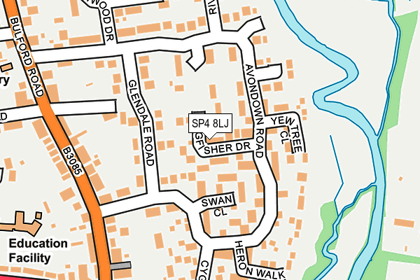 SP4 8LJ map - OS OpenMap – Local (Ordnance Survey)